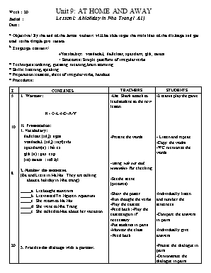 Giáo án Tiếng Anh Lớp 7 - Chương trình học kỳ II